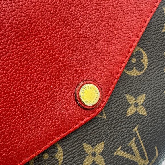 Monogram Twice Crossbody Bag With Red Leather - Picture 5 of 16